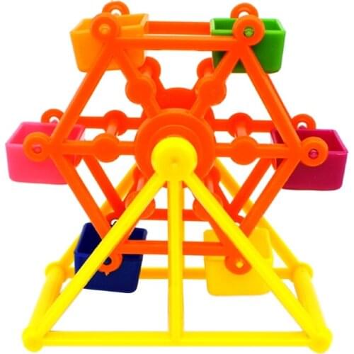 Bird Foraging Toys Creative Parrot Feeder Rotate Training Toys Intelligence Growth Cage Colorful Pecking Windmill Toy