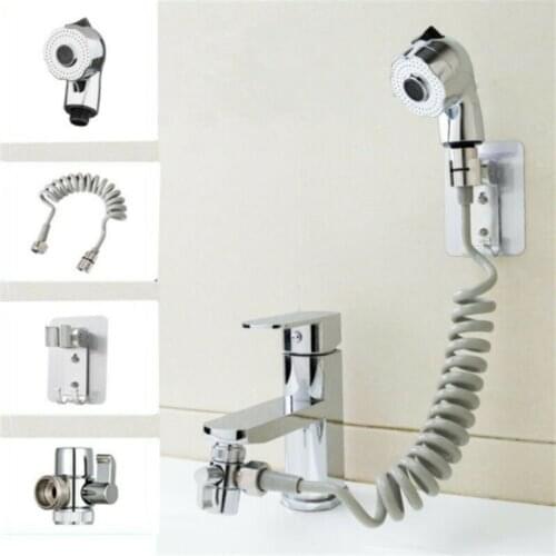 Bathroom Faucet Sprayer Sprinkler+Base+Hose+Valve Set For Hand Basin Sink G1/2 20mm Thread Spray Taps Aerator Shower Head Holder