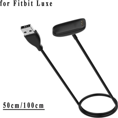 50cm/1M Replaceable USB Charger For Fitbit Luxe Smart Bracelet USB Adapter Smart Accessries Magnetic Charger Charging Cable