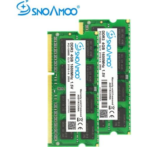 SNOAMOO RAMs DDR3 4GB 1333/1600 MHz Notebook Memory PC3-10600S 204-Pin 1.5V 2Rx8 SO-DIMM Computer Memory Warranty