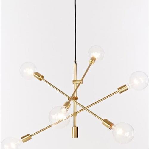 Modern hanging lamp light dinning bed room bedroom foyer round glass ball black gold nordic simple modern pendant light lamp xu