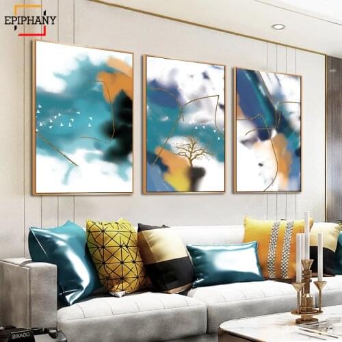 Modern Home Decor Watercolor Abstract Canvas Poster Fashion Wall Art Print Painting Nordic Style Wall Picture for Living Room