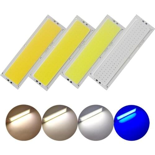 [allcob] 10PCS/Lot 120x36mm 4.7 inches high bright led cob 12V DC 12W cob led strip for 12v light bulb nature warm white blue