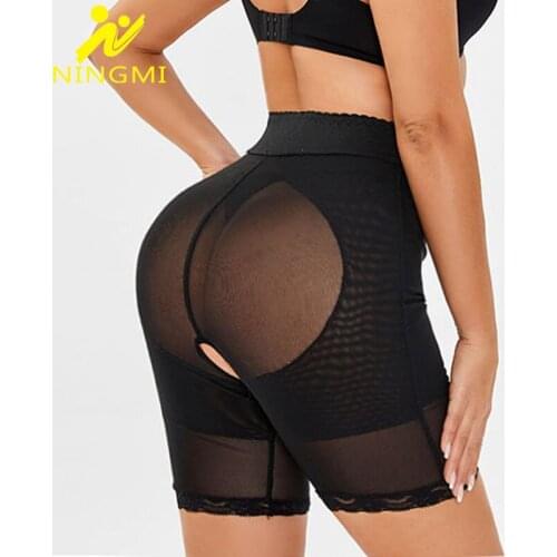 NINGMI Body Shaper Butt Lifter Panties Waist Trainer Women Push Up Strap Seamless High Waist Shaping Panties Shapewear with Hook