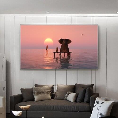 Funny Elephant Poster Sexy Poster Decorativo Wall Print Home Boys Room Aesthetic Room Decor