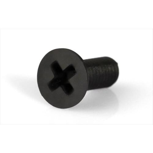 1000pcs/lot BLACK M2.5*5/6/8/10/12/15MM Nylon Philips Recessed Cross Head Screw Cross Bolt Countersunk flat Head Screw