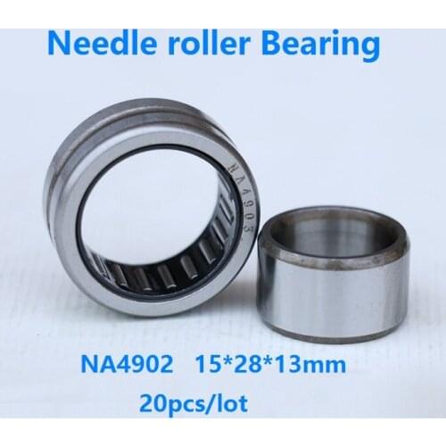 20pcs/lot NA4902 Heavy duty Needle roller Bearing 15*28*13mm Inner ring needle roller bearings 15×28×13mm