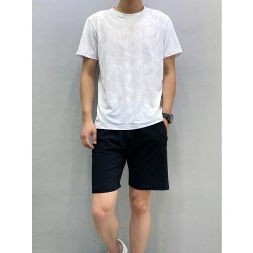 2021 Mens Running T-Shirt Sport Ice Silk Shirts Spandex Sport Shirts New Tights Running Round Collar T Shirt