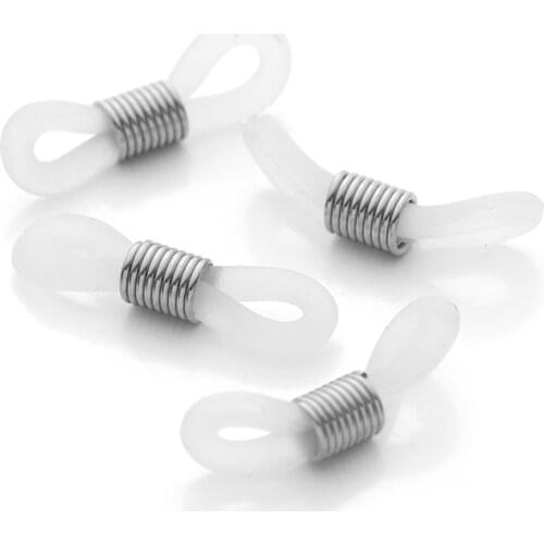 50pcs/lots Stainless Steel Spectacle Frame Connector Rubber Connectors for Glasses Holder Necklace Chain Fashion accessories