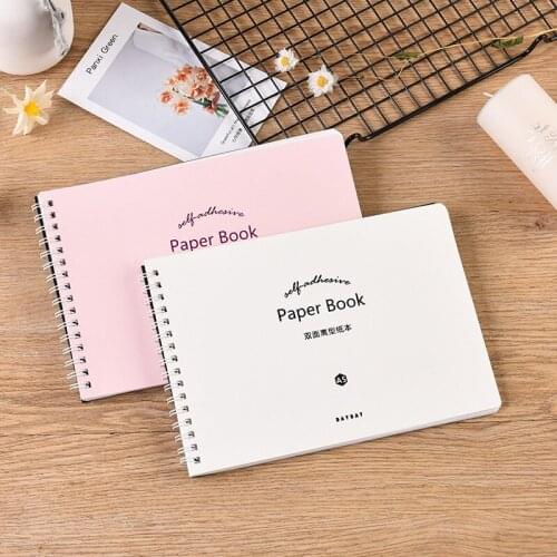 A4/A5 White Pink Sketchbook Spiral Notebook Diary Blank 80GSM School Supplies Pencil Drawing Notepad Planner Notebook