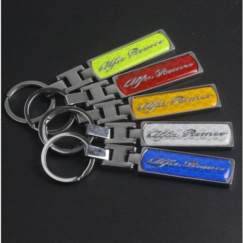 10pcs Car Keyring Keychain Key Chain Auto Key Ring Holder for Alfa Romeo Giulietta Spider GT Giulia Mito 147 156 159 Car Styling