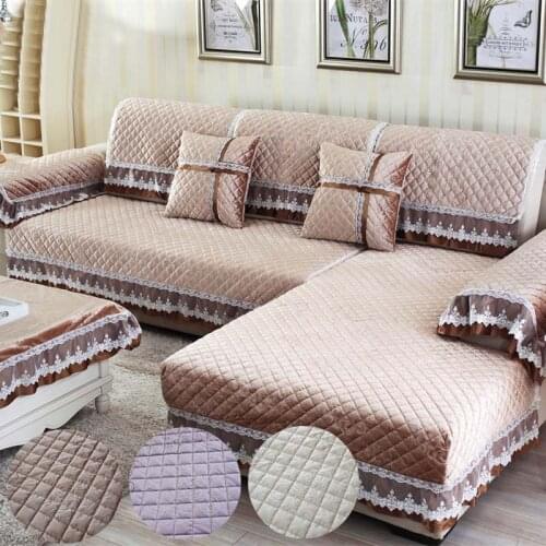 Velvet Sofa Cover Comfortable Jacquard Sofa Towel Cover Anti-slip Armrest Backrest Sofa Covers For Living Room Decor 15cm Edge