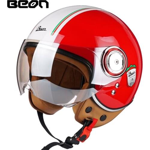 BEON 110b Motorcycle Helmet 3/4 Open Face Motocross Helmets Vintage Moto Casque Casco motocicleta Capacete