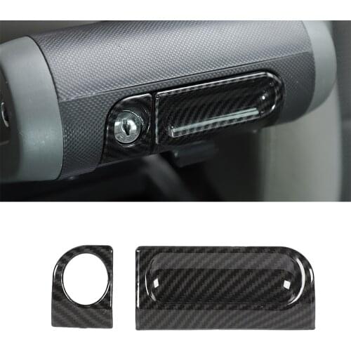 For Jeep Wrangler JK 2007 2008 2009 2010 Armrest Box Switch Cover Trim Decoration Sticker Decal ABS Carbon Fiber Accessories