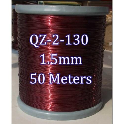 Cltgxdd 1.5mm Polyester Enameled Wire 50m Enameled Round Copper Wire QZ-2-130 Sold By The Meter