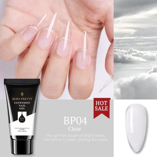 BORN PRETTY 30ml Jelly Acrylic Gel Nail Extension Gel Polish Colorful Purple Blue Builder Nail Gel Soak Off Gel Varnish