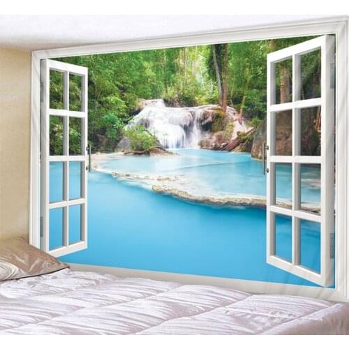 Creek Bohemia Wall Hanging Tapestries Boho Tapestry Wall Carpet Photographic Background Cloth Living Room Blanket