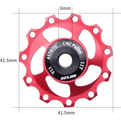 Gub V11 Bike Narrow wide Steel Bearing Derailleur Pulley Alloy Rear Derailleur 11T Guide Wheel Bicycle Part