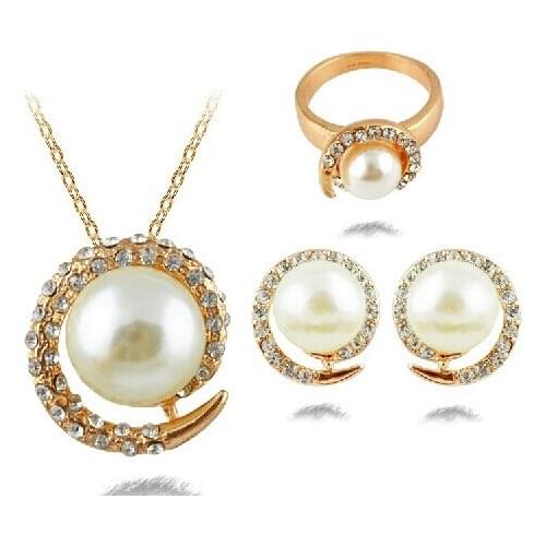 JS S174 2015 New Arrival Pearl Jewerly Sets High Quality Bridal Jewelry Sets Nickel Free Elegant Women Jewelry Wholesale