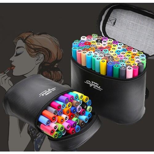 M&G Oily Marker Hand-painted Design Set Student Marker Set 40 Color 80 Color Double Head Marker