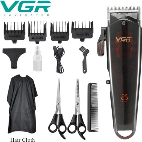 VGR Hair Clipper Professional Electric Electric Hair Trimmer Clippers USB Rechargeable Hair Clipper Men Haircut Barber V-165