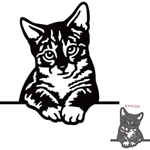 TOP EXPRESSION Cat Metal Cutting Dies Craft Dies Scrapbook Card Making Album Embossing Stencil Die Cut New 2021