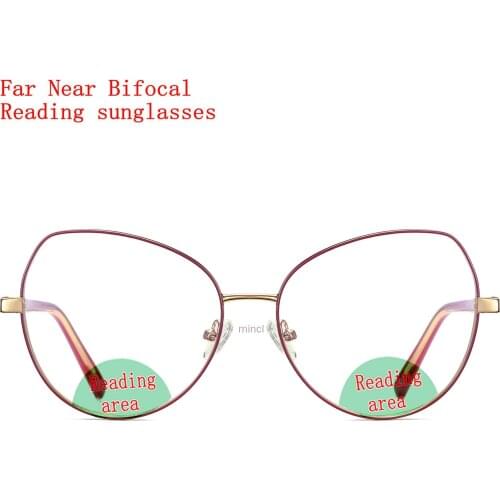 Far Near Multifocal Reading Glasses for Women High Quality Womens Photochromic Presbyopia Hyperopia Bifocal Reader Sunglasses NX
