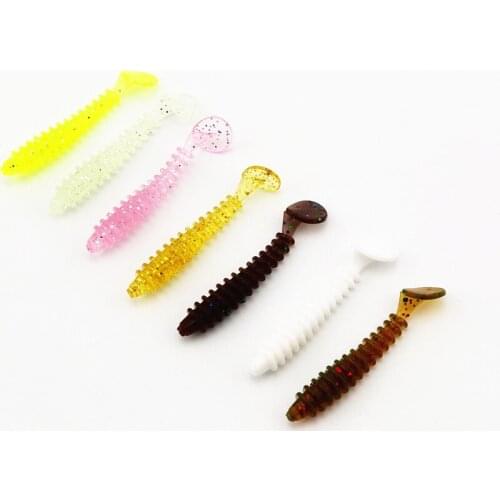 4cm soft T-tail grub worm lure soft lure bait fishing lure 10pcs/lot