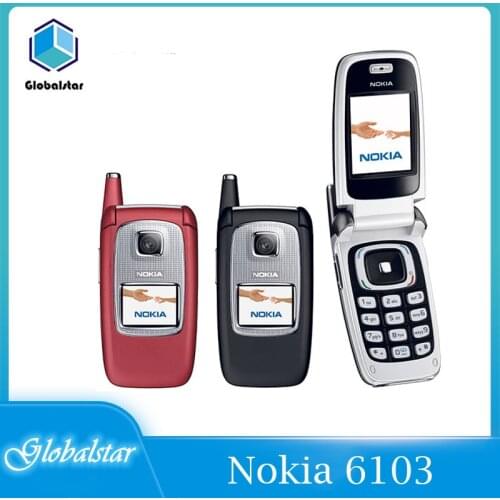 Nokia 6103 Refurbished original phone Nokia 6103 Flip cell phone with Bluetooth refurbished