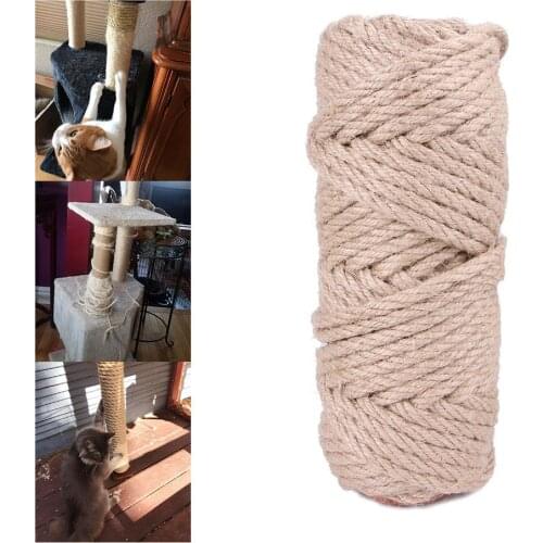 New Sisal Rope Cat Tree DIY Scratching Post Toy Cat Climbing Frame Replacement Rope Desk Legs Binding Rope for Cat Sharpen Claw