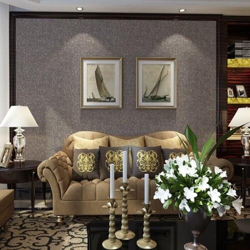 Beibehang European retro wallpaper solid green non-woven wallpaper bedroom living room TV sofa background wall 3d wallpaper roll
