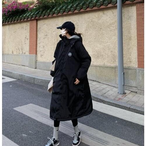 Make big yards dress fat mm cotton-padded jacket in the new long thickening in ins tide over-the-knee winter jacket coat female