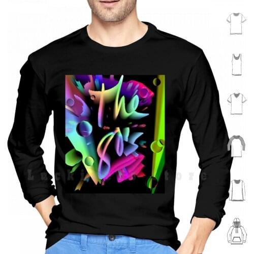 The Magic 80s Hoodie Long Sleeve 80s 1980s Eighties Retro Neon Multicolored Vaporwave Summer Psychedelic Patterns