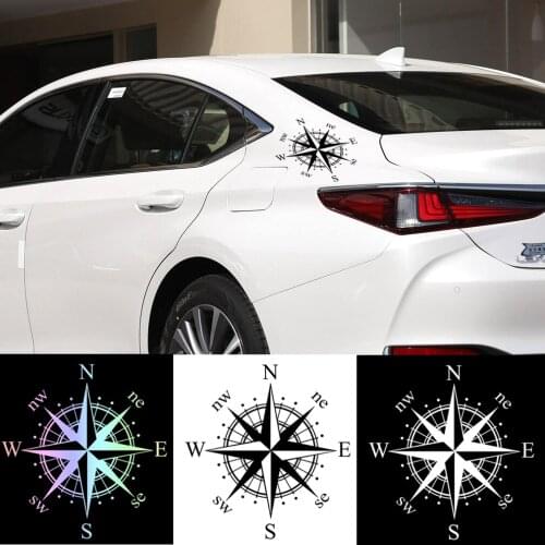 Universal Car Sticker Compass Rose Vinyl Decal For Tesla Model 3 Model X Model S VW Transporter Caravelle T6 Multivan