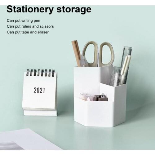Large Capacity Desk Pen Holder Pencil Makeup Storage Box Desktop Organizer Stand Case School Office Stationery