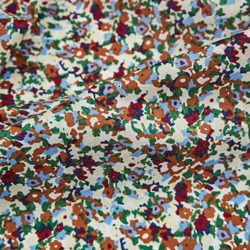 Green And Red Flower Cotton Fabric For Dress Платье Tissus Au Mètre Telas Por Metro Sewing Ткань Для Шитья Vestidos Coton Ткани