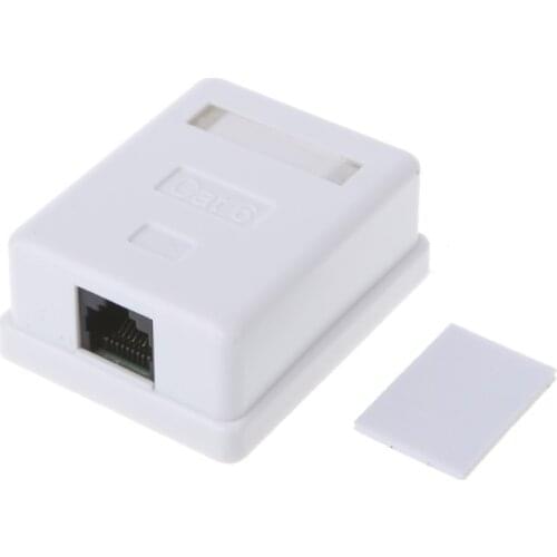 1 Pc CAT6 RJ45 8P8C UTP Unshielded Single Port Desktop Mount Box High Quality ABS Plastic LASEWICOON