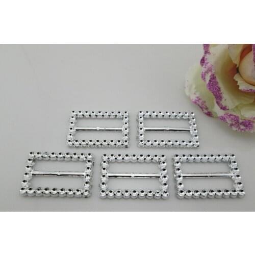 AB104 23mm)20pcs rectangle rhinestone acrylic buckles for bouquet
