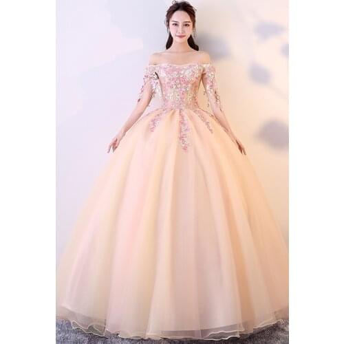 100%real cartoon cosplay flower vintage ball gown royal Medieval Renaissance Victorian dress Belle ball