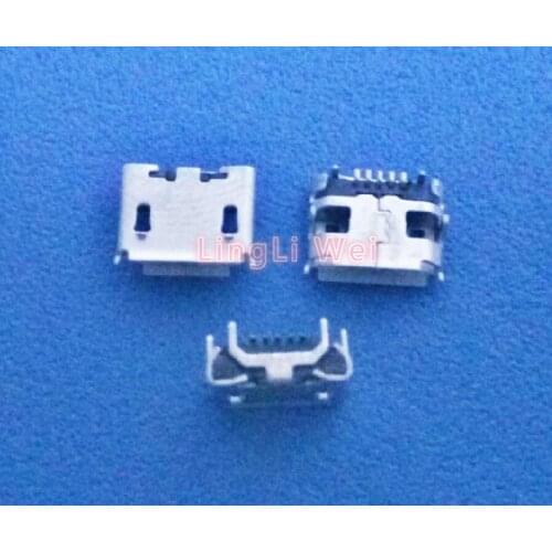 100pcs,micro USB 5pin jack Ox horn Four leg plate socket Female socket USB connector Ox horn short needle mini usb Free shipping