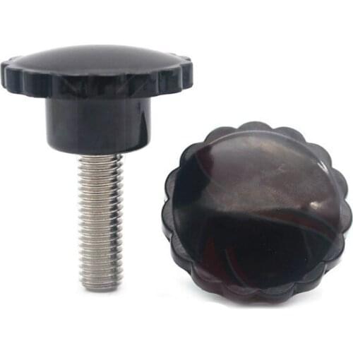 2pcs M10 stainless steel sunflower bakelite grip hand screws bolts handwheel knob handle arm screw adjust bolt 15mm-80mm long