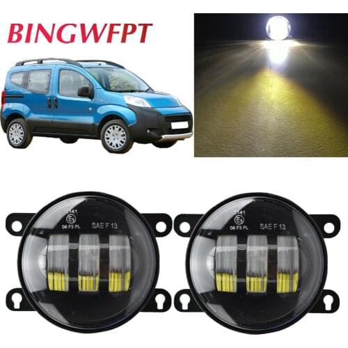 2 X For Peugeot Bipper Tepee 2008-2018 Car 12V LED Super Bright Fog lamp Daytime Running Light Fog Light