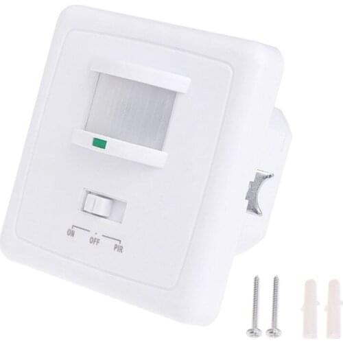 220-240V AC Wall Mounted 9m Automatic PIR Infrared LED Motion Sensor Switch 50Hz
