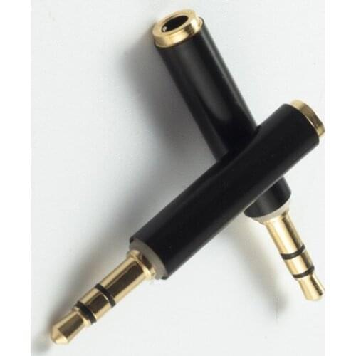 3.5mm 3 Pole Male to 4 Pole Female Adapter Converter Headphone Audio Microphone Jack Stereo Plug Connector