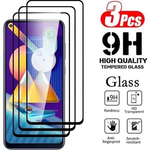 3PCS Protector Glass for Samsung Galaxy M11 M115F Screen Protector Tempered Glasses for Galaxy M 11 Camera Glass Lens Film