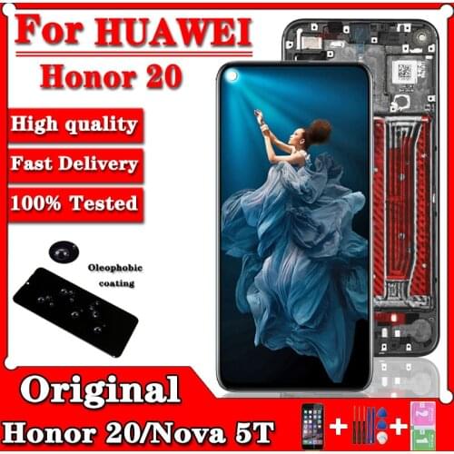 6.26"Original For Huawei Honor 20 LCD Display Touch Screen Digitizer For Huawei YAL-L21 YAL-L61A Nova 5T LCD Replacement Parts