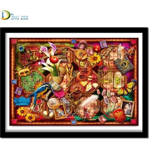2021 New “Magic Circus Card Icon” 5D Diy Diamond Painting Round Drill Embroidery Mosaic Cross Stitch Cartoon Animal Flower Kit