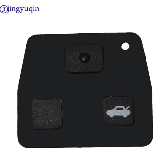 Jingyuqin Car Key Shell Button Pad for TOYOTA Yaris Avensis Remote TOY47 3 Button Case Fob With Button Pad