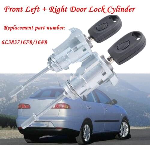 Zinc Alloy Front Left 6L3837167B Right 6L3837168B Door Lock Cylinder for Seat Cordoba Ibiza III 2002-2009