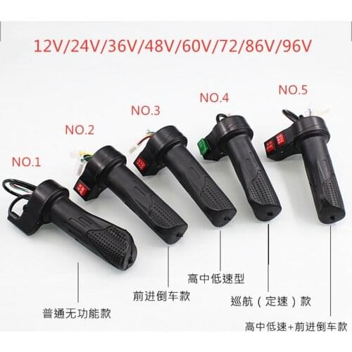 Electric E-Bike Twist Throttle 12V 24V 36V 48V Speed Handlebar Throttle Universal Electric Scooter Twist Cycling Throttle Grip